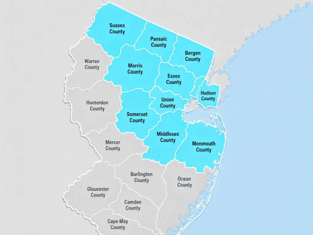 new jerseay serving areas